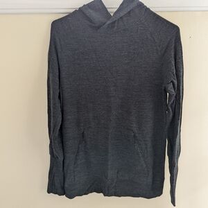 Ridge Merino/Tencel Gray Pullover Hoodie Medium
